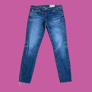 Ag Adriano Goldschmied The Legging Super Skinny Ankle Jeans Blue Sz 30R